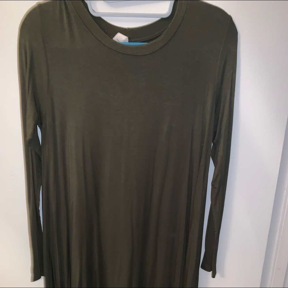 Dark green long sleeve t-shirt dress!!